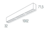 Подвесной светодиодный светильник 1м, 18Вт, 34°, черный (DL18515S121B18.34.1000BW)