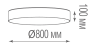 Накладной светодиодный светильник Donolux PLATO, 94,2Вт, черный (C111052/1 D800B)