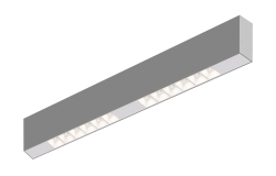 Накладной светодиодный светильник 0,5м, 12Вт, 34°, алюминий