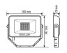 Прожектор светодиодный ESYLUX BASIC OFL TR 1000 830 BK (EL10810794)