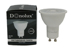 Светодиодная лампа Donolux, 8Вт, MR16, 220В, GU10, 4000K