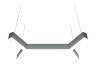 Подвесной светодиодный светильник Donolux 57.6Вт, 4000K, алюминий (DL18516S022А57)