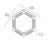 Накладной светодиодный светильник Donolux 0,5м 36Вт 34°, алюминий (DL18515S111А36.34.500BB)