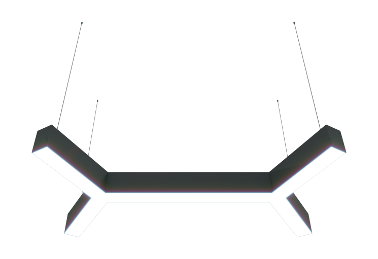 Подвесной светодиодный светильник Donolux 57.6Вт, 4000K, черный (DL18516S022B57)