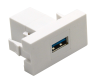 Розетка информационная USB для передачи данных, 1мод., бел. (22.5х45мм), USB3.0, серия (тип) D (DECF21DW)