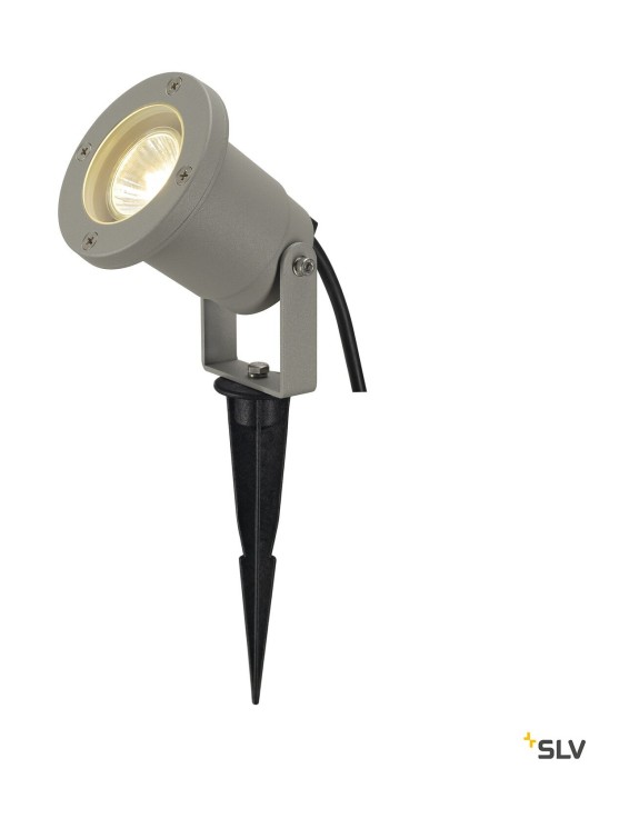 NAUTILUS SPIKE, уличный светильник с шипом, QPAR51, IP65, черный, макс. 11Вт, вкл. кабель 1,5 м с вилкой (SLV_227418)