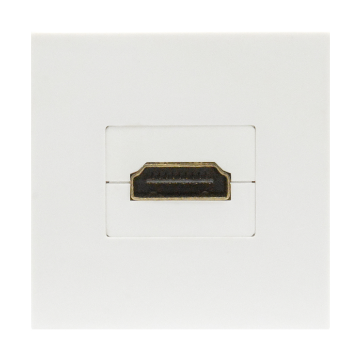 Розетка HDMI, 2мод., бел. (45х45мм), серия (тип) DEC (DECF29W2)