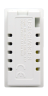 USB зарядное устройство, 2.1A, Type A + C, 1 мод., бел. (22.5х45мм) (DUSB2100WCF)