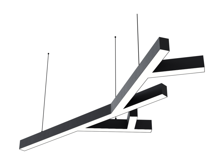 Подвесной светодиодный светильник Donolux, 115Вт, 3000K, черный (DL18516S071B115)