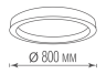 Накладной светодиодный светильник Donolux AURA, 72Вт, 3000K, черный (DL800C72WW Black)