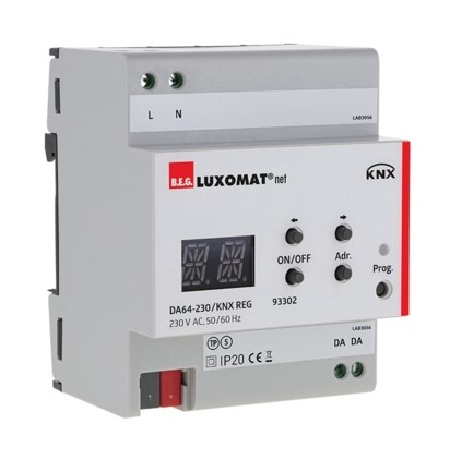 Шлюз KNX/DALI B.E.G. DA64-230/KNX REG (93302)