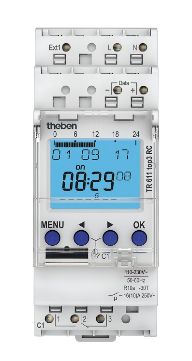 Таймер цифровой недельный Theben TR 611 top3 RC (6110330)