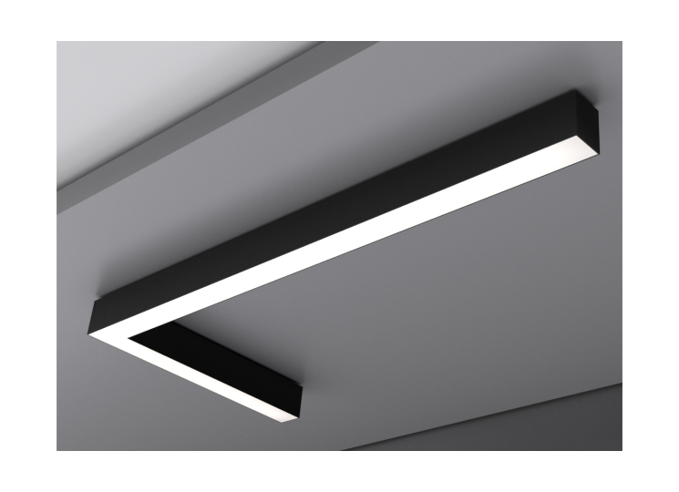 Накладной светодиодный светильник Donolux, 57.6Вт, 3000K, черный (DL18516C081B57)