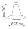 Подвесной светодиодный светильник Donolux DISCO, 72Вт, белый (S111094RW1W780)