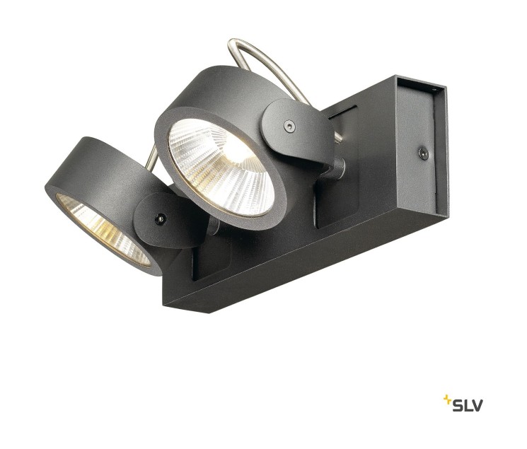 Двухрожковый светодиодный светильник SLV KALU, черный (SLV_1000129)