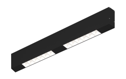 Накладной светодиодный светильник 0,5м, 12Вт, 48°, черный