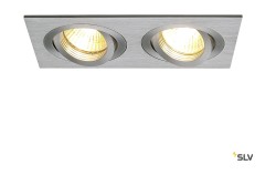 Двухрожковый светильник SLV NEW TRIA 2, матовый алюминий