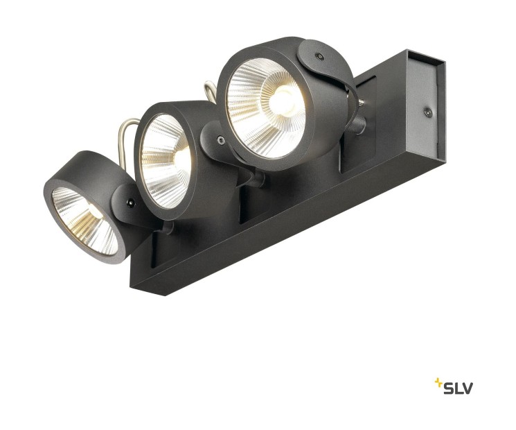 Трехрожковый светодиодный светильник SLV KALU, черный (SLV_1000131)