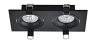 Двухрожковый встраиваемый светильник Donolux SATURN, черный (DL18412/02TSQ Black)