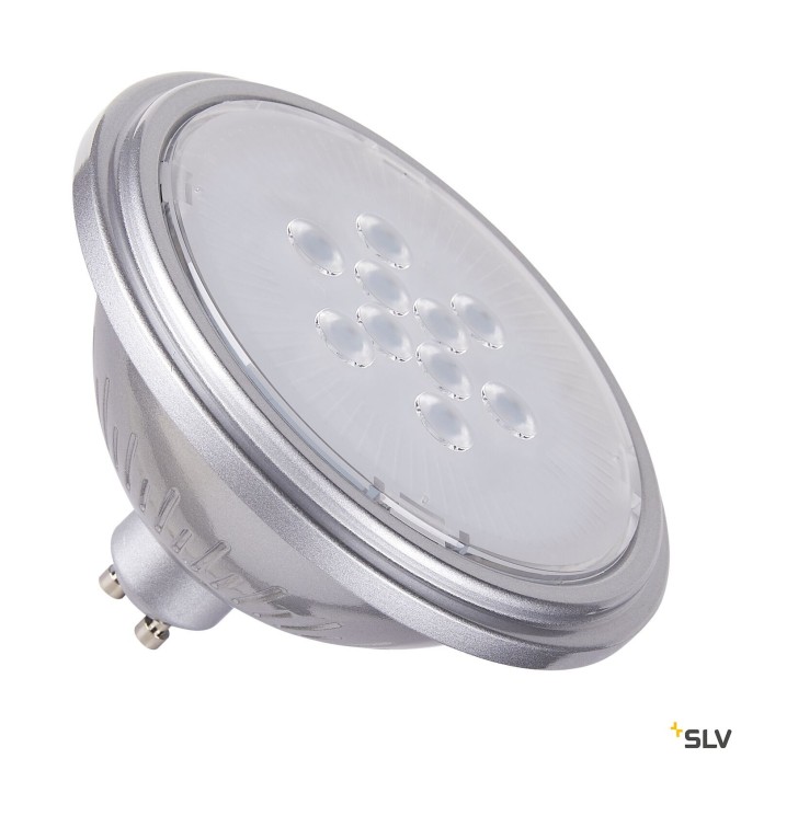 QPAR111 SLV GU10, светодиодный источник света, серебристый, 7 Вт, 2700К, CRI90, 25° (SLV_1005291)
