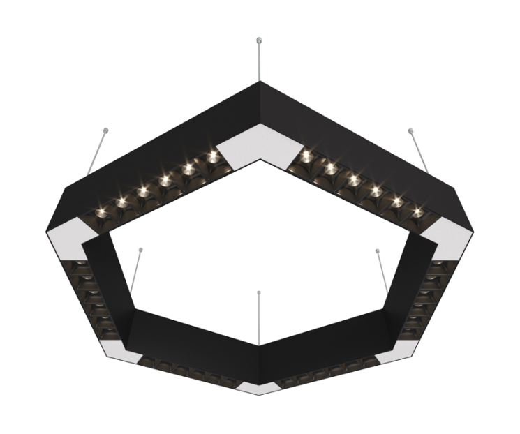 Подвесной светодиодный светильник 0,5м, 36Вт, 34°, черный (DL18515S111B36.34.500BW)