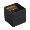 Настенный светодиодный светильник Donolux TWIZZLE, квадратный, золотисто-черный, 2х3Вт