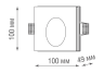 Светильник встраиваемый гипсовый Donolux CHEESE, 1 Вт (DL251G)