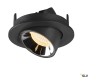 NUMINOS® GIMBLE S, черно-белый встраиваемый потолочный светильник, 3000K 20° (SLV_1005887)