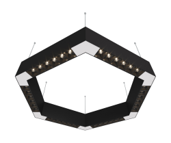 Подвесной светодиодный светильник 0,5м, 36Вт, 34°, черный