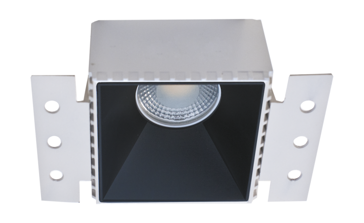Светильник встраиваемый Donolux, MR16, LED, GU10, IP20, черный, W74.5хL78.5, Монтаж. 75х75 (DL18892/01SQ Black)
