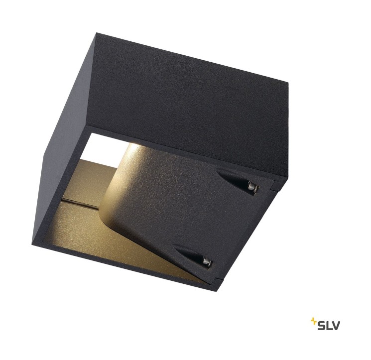 LOGS WALL, уличный бра, LED, 3000K, IP44, квадратный, серебристо-серый, 8Вт (SLV_232105)