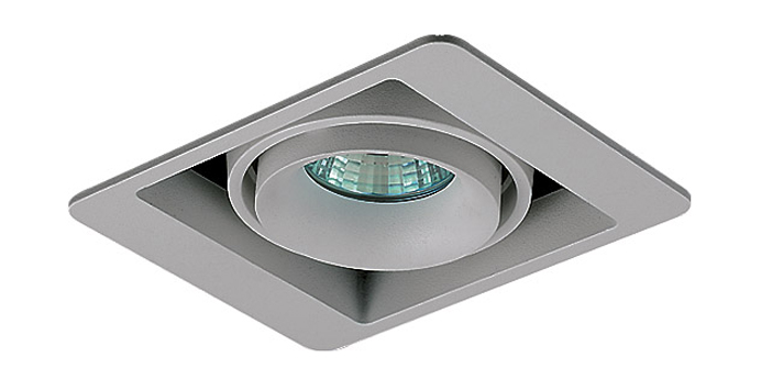 Встраиваемый светильник Donolux LUMME, GU10, серый (DL18615/01WW-SQ Silver Grey/Black)