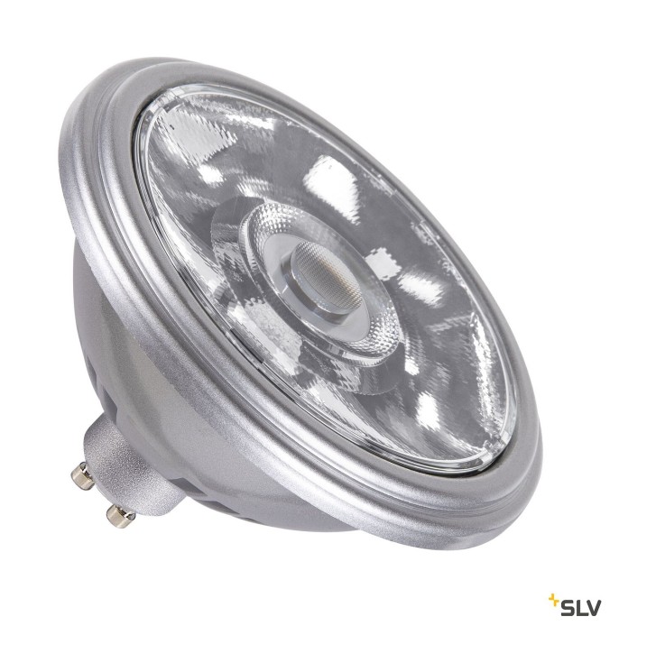 QPAR111 SLV GU10, светодиодный источник света, серебристый, 12,5 Вт, 2700К, CRI90, 40° (SLV_1005275)