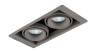 Двухрожковый встраиваемый светильник Donolux LUMME, серый (DL18615/02WW-SQ Silver Grey/Black)