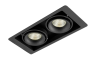 Двухрожковый встраиваемый светильник Donolux LUMME, черный (DL18615/02WW-SQ Shiny black/Black)