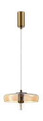 Подвесной светильник Donolux ELEGANZA, D240xH65 мм, 1хЕ27, 40Вт, янтарный