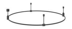 Donolux Magnet Modular System «CODE 1.2», D800хH135 мм, DC24V, круглое основание, черный