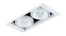 Двухрожковый встраиваемый светильник Donolux LUMME, белый (DL18615/02WW-SQ White/Black)