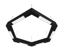 Подвесной светодиодный светильник 0,7м, 36Вт, 48°, черный