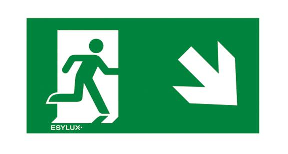 Пиктограмма для аварийных светильников ESYLUX SLX 32 HIGH COVER SYMBOL DOWN RIGHT (EN10077678)