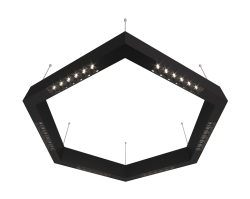 Подвесной светодиодный светильник 0,7м, 36Вт, 34°, черный