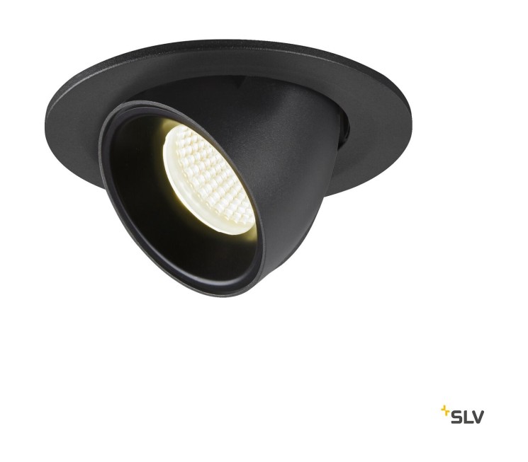 NUMINOS® GIMBLE S, встраиваемый потолочный светильник черный/хром, 4000K 20° (SLV_1005906)