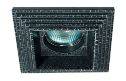 Светильник встраиваемый гипсовый Donolux DECORO, квадратный, GU5.3, черный