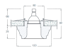 Светильник встраиваемый гипсовый Donolux DECORO, квадратный, GU5.3, черный (DL208G/2)