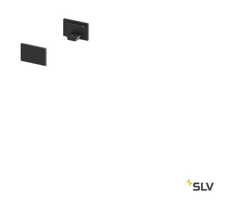 ТОРЦЕВЫЕ ЗАГЛУШКИ SLV GRAZIA 10 2 шт., плоская версия, черные (SLV_1000477)