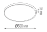 Светильник светодиодный Donolux DISCO, 48Вт, 4000K, белый (DL20171R48NW1W)