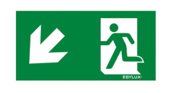 Пиктограмма для аварийных светильников ESYLUX SLX 24 HIGH COVER SYMBOL DOWN LEFT