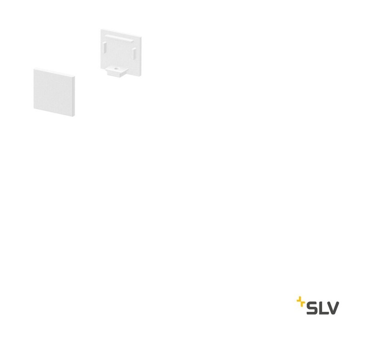 ТОРЦЕВЫЕ ЗАГЛУШКИ SLV GRAZIA 10, 2 шт., плоская версия, белые (SLV_1000479)