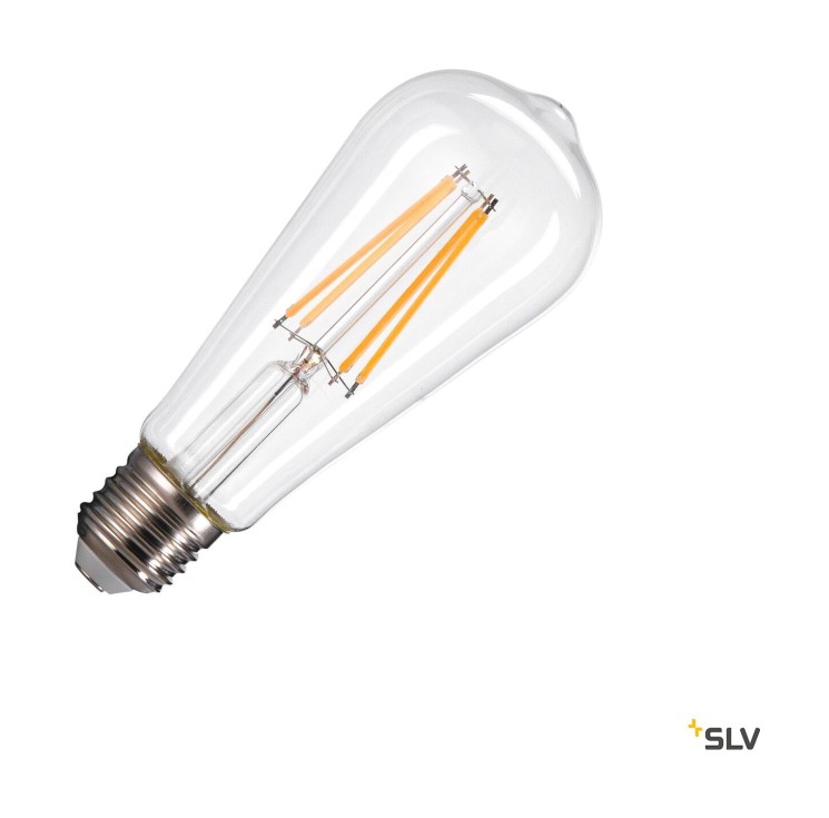 ST58 E27 SLV светодиодный источник света, прозрачный, 7,5 Вт, 2500К, CRI90, 320° (SLV_1005268)