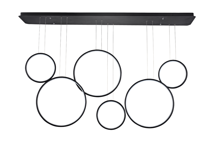 Подвесной светодиодный светильник Donolux OLIMPIYA, 180Вт, черный (S111024/6 180W Black)